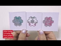 Patch TPU yang disesuaikan Glitter Badge Foil Badge