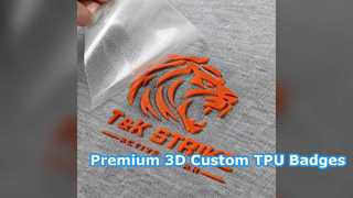 Lencana TPU 3D Khusus untuk Branding Pakaian Premium