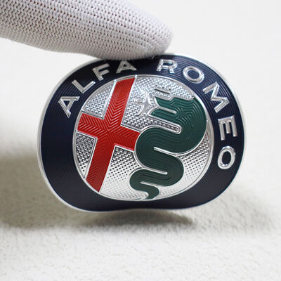 Emblem Mobil TPU 3D Kustom - Lencana Transfer Panas Logo Alfa Romeo untuk Interior Mobil
