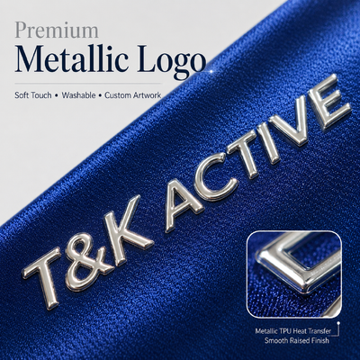 Label Heat Transfer Silikon Logo Timbul 3D Kustom dengan Daya Tahan Tahan Cuci untuk Pakaian Olahraga