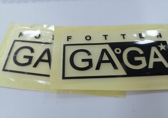 Heat Transfer Clothing Printed Labels 3D Silicone Logo Disesuaikan