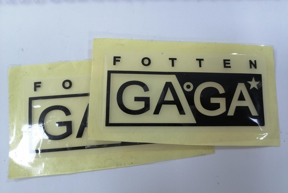 Heat Transfer Clothing Printed Labels 3D Silicone Logo Disesuaikan
