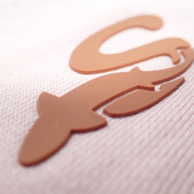 Efek 3D Eco Friendly Silicone Heat Transfer Label Hewan Untuk Garmen
