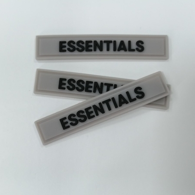 Jahit Pada Patch Label Karet Silikon Disesuaikan 3D PVC Untuk Pakaian