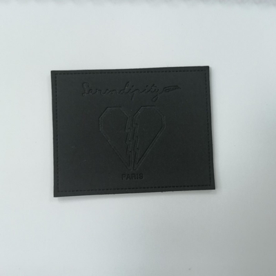 Patch Kulit Timbul Label yang Dapat Dicuci Suede Microfiber PU