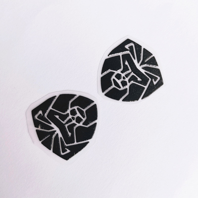 Efek 3D Garment Silicone Heat Transfer Label Hewan Warna Hitam