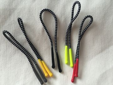 Penerima Zipper Silicon Rubber Colorful dengan Polyester Elastic Cord 2mm