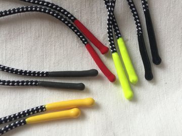 Penerima Zipper Silicon Rubber Colorful dengan Polyester Elastic Cord 2mm