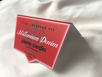 Single Side Printed Recycled Paper Hang Tag, Tag Lipat Melebar untuk Ritel