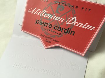 Single Side Printed Recycled Paper Hang Tag, Tag Lipat Melebar untuk Ritel
