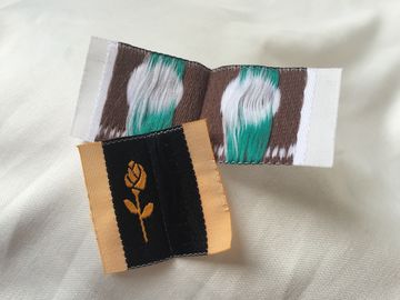 Label tenun Cetak Pita Cuci Label Instruksi Label Perawatan Cuci Garmen