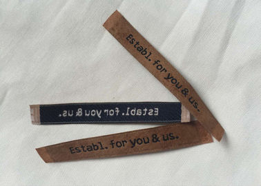 Ultrasonic Cut Classic Woven Clothing Labels Untuk Bisnis Lebar 20cm