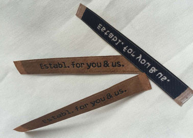 Ultrasonic Cut Classic Woven Clothing Labels Untuk Bisnis Lebar 20cm