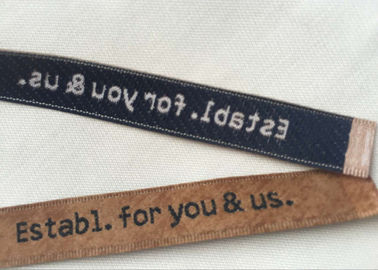 Ultrasonic Cut Classic Woven Clothing Labels Untuk Bisnis Lebar 20cm