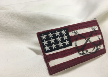 Merrow Border Custom Stitched Patch, Pakaian Besi Pada Batch Bordir Untuk T Shirts