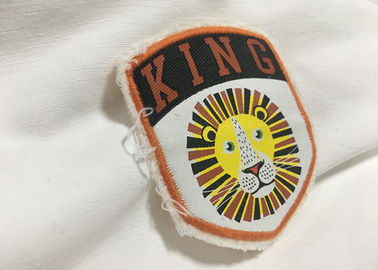 Merrow Border Custom Stitched Patch, Pakaian Besi Pada Batch Bordir Untuk T Shirts