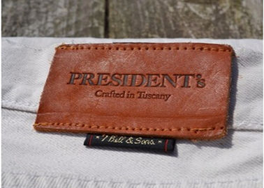 Embossed Custom Leather Clothing Patch, Jaket Jaket Penerbangan Kulit Kreatif
