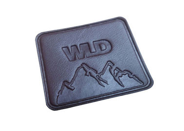 Cool Embossed Leather Patches Custom Leather Name Tags Untuk Jaket Penerbangan Berbagai Bentuk