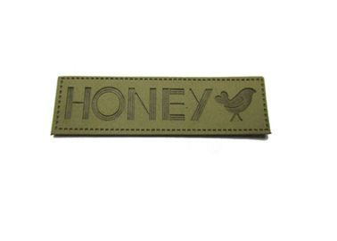 Cool Embossed Leather Patches Custom Leather Name Tags Untuk Jaket Penerbangan Berbagai Bentuk