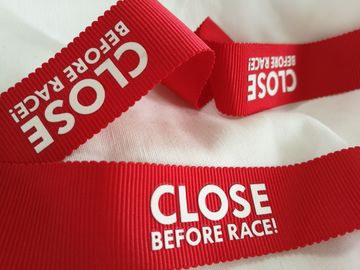 Label Cetak Layar Customiezd 3D Dibesarkan untuk Tape Farbic yang Dapat Dicuci