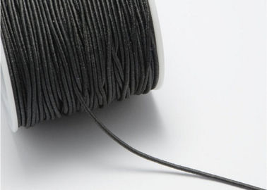 Kabel elastis hitam ramah lingkungan 2mm, kabel elastis peregangan untuk pakaian