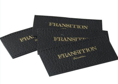 Jeans Daur Ulang Daur Ulang Pu Leather Custom Cloth Patch Logo Embossed / Debossed