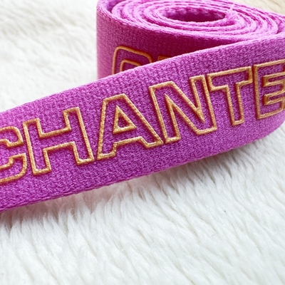 Pita Elastis Jacquard Tahan Air Mata Dan Fleksibel Dengan Logo Silikon