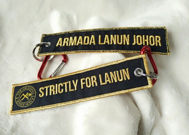 Gantungan Kunci Logo Bordir Emas 2.5cm