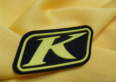 3D Embossed Pvc Injection Transparent Rubber Pakaian Kustom Patch Label Garment