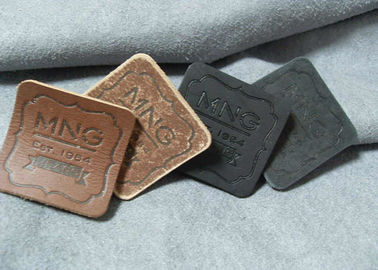 Logo Kustom Berkualitas Tinggi Timbul Label Kulit Asli untuk Jeans dan Tas