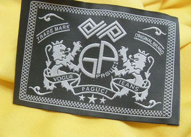 Black Bordir Back Neck Label Utama Jaket Jaket Kulit Untuk Garment