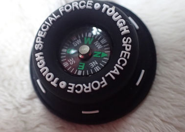 Eco-Friendly Soft Silicone Dibesarkan Embossed Custom Rubber Patch with Compass