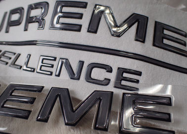 Efek 3D TPU Heat Transfer Label Pakaian, High Frequency Patch Dengan Embossing Logo Untuk Disesuaikan