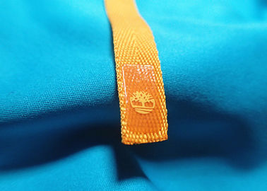 Garment Woven Tags Custom Screen Dicetak kanvas Label Custom Clothing Patch