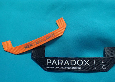 Garment Woven Tags Custom Screen Dicetak kanvas Label Custom Clothing Patch