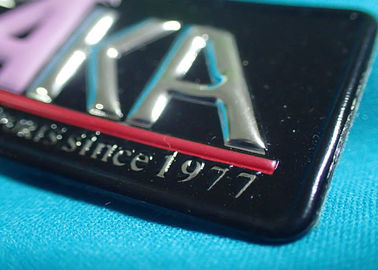 High Frequency Patch Dengan Embossed Logo, Customized 3D Effect TPU Heat Transfer