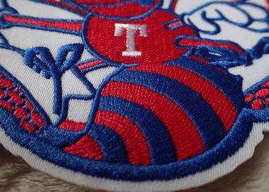 3D dicuci Custom bordir Heat Transfer Patch untuk Ski-Wear