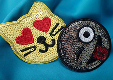 Woven Custom Clothing Patch, Pink Lovely Band Bordir Patch untuk Pakaian Bayi