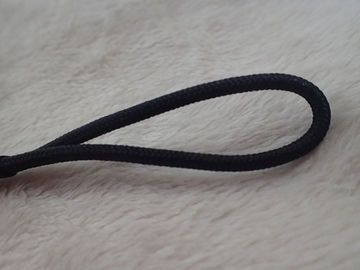 Penarik Zipper Hitam Dengan Kabel Nylon Dengan Karet Akhir Untuk Garment, Tas