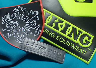 Eco-Friendly Raised Plastic 3d Custom Clothing Patches OEM / ODM