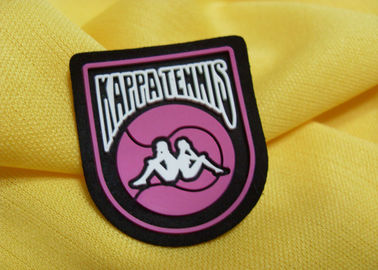 Mini Kecil Custom Embossed 3D Rubber Badge Silicon Patch untuk Sepatu