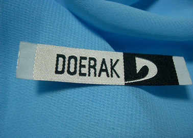 Benang Logam Emas dan Perak Lurex Woven Clothing Brand Label dengan Middle Folded