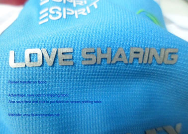 Transfer panas karet yang disesuaikan label transfer panas karet silikon 3d untuk pakaian