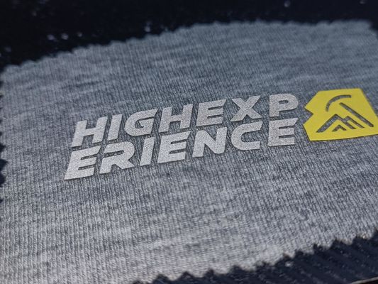 OEKOTEX Logo Patch Bisa dicuci Custom Refective Silver Silicone Badges