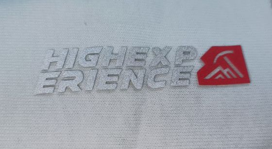 OEKOTEX Logo Patch Bisa dicuci Custom Refective Silver Silicone Badges