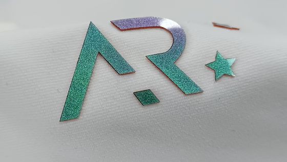 OEKOTEX Logo Patch Bisa dicuci Custom Refective Silver Silicone Badges