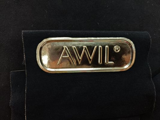 Waterproof Custom 3D TPU Heat Transfer Patches Gold Clothing Patches Logo Frekuensi Tinggi Hook And Loop