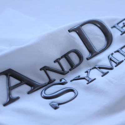 Huruf Desain Khusus Frekuensi Tinggi Label Merek Embossed 3D TPU Logo Transfer Panas Besi pada Label untuk Pakaian