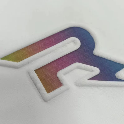 Custom TPU 3D Black Label Embossed Heat Press Label TPU Printing Patches untuk Jersey