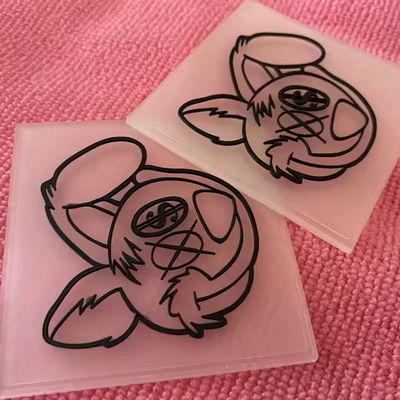 Custom Transparan PVC Karet Patch Garment PVC Label Jelas Silicone Patch